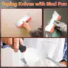 Drywall Knife Set, 10 Pcs Stainless Steel Hand Tool Kit Includes Putty knife, Taping knife, Painter Scraper Tool & Mud Pan 6