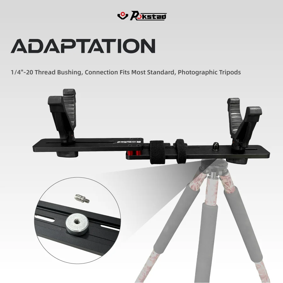 Detachable Tripod Vector Optics for RokStad Tripod Sys Hunting Gun V Yoke Shaped Heavy-Duty Tripod Head Top Mount Accessories for Shooting Stick