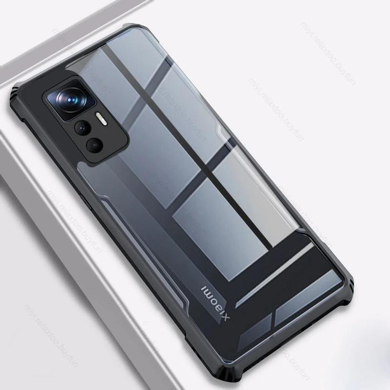 Xiaomi-Xiaomi用透明アクリルケース,12t pro用透明ケース,12t耐衝撃性