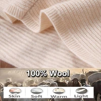 100%Wool Knitted Scarf Shawl For Women Winter Soft Warm Fashion Hooded Fake Collar Solid Multifunctional Neck Warmer Scarves - Image 6
