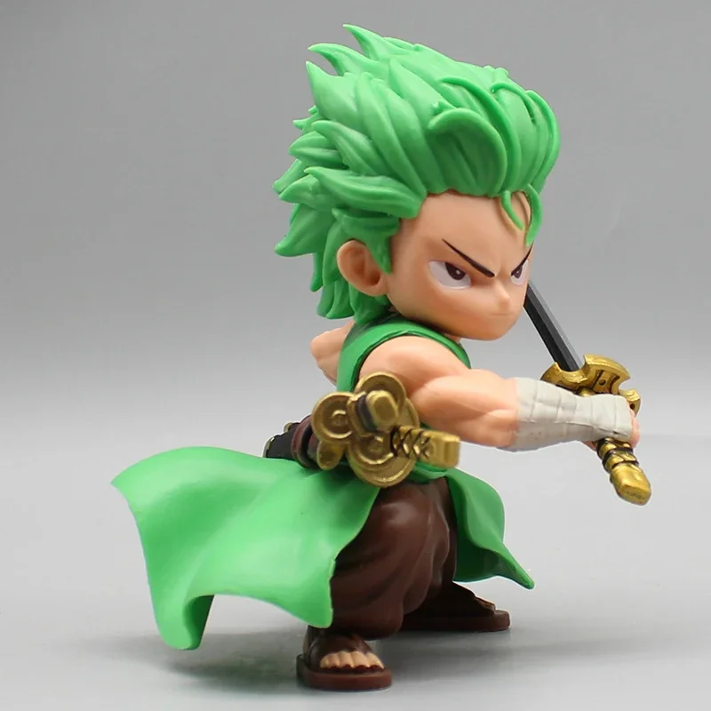 thumbnail image 3 of Figura de acción de One Piece de 13 cm, modelo lindo de Zoro Sword Stream, versión Q del anime Roronoa Zoro, figura de 13 cm, juguete de colección de PVC, 3 of 4