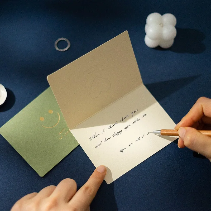 1/6pcs Festive Designs Happy Holiday Cards with Envelopes And Stickers Holiday Greeting Cards Set Postcard Creative for Gifts