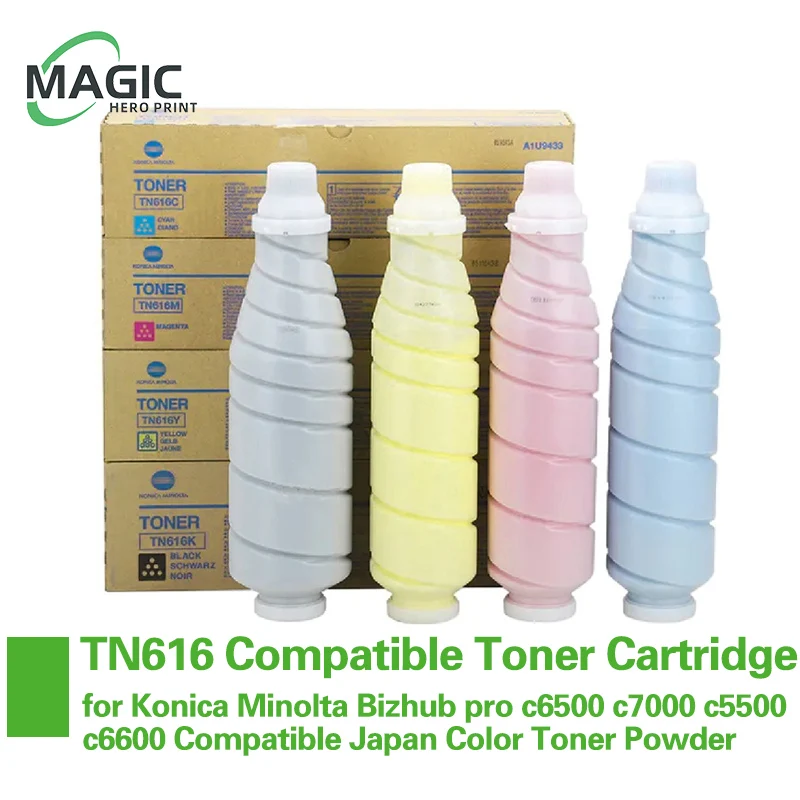Cartuccia Di Toner Tn616 Per Konica Minolta Bizhub Pro C6500 C7000 C5500 C6600 Compatibile Tn-616 Polvere Di Toner A Colori Giapponese
