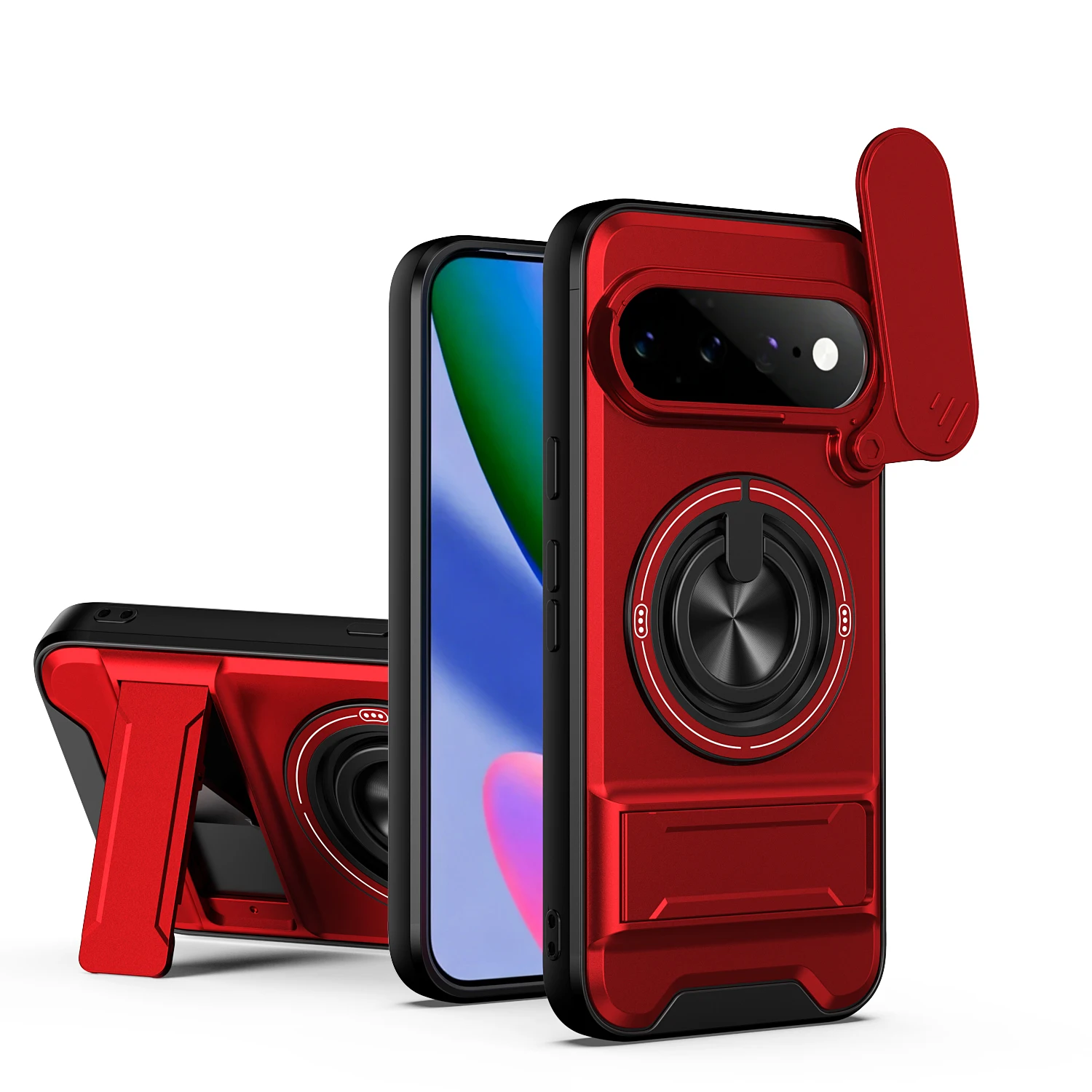 Matte Black Anti-Shock Case with Slide Camera Protection