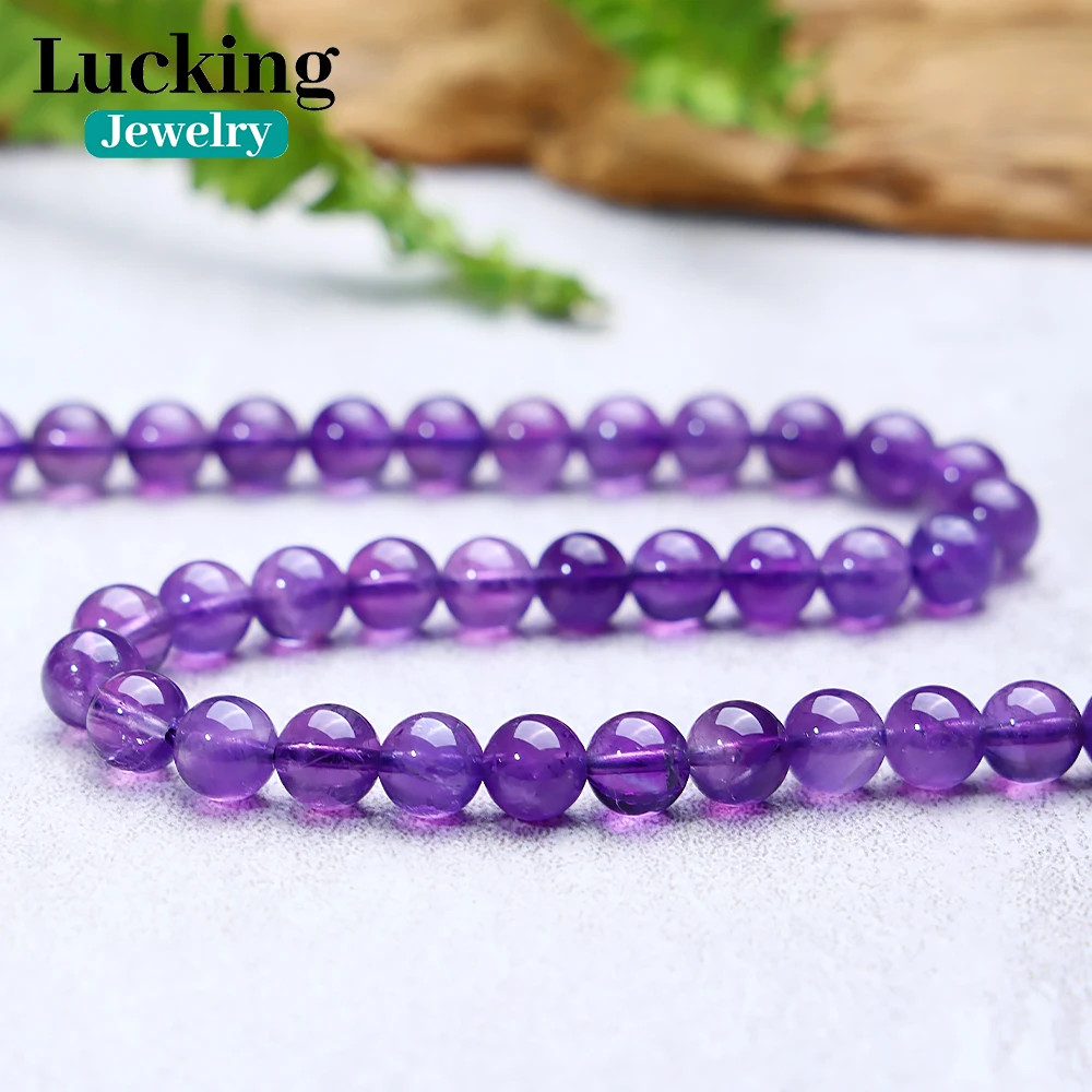 A+ Genuine Light Amethyst Purple Crystal Beads 4-12mm Loose Quartz Beads For Jewelry Making DIY Bracelets Necklace 3