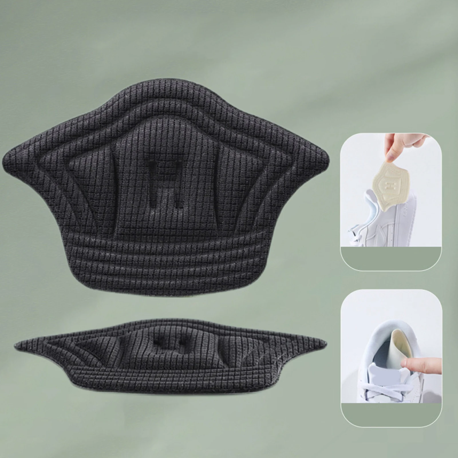2pcs Insoles Patch Heel Pads for Sport Shoes Adjustable Size Antiwear Feet Pad Cushion Insert Insole Heel Protector Back Sticker