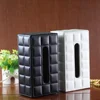 High Quality Leather Tissue Box Napkin Holder Paper Case Bathroom Tissue Box Cover Car Napkin Storage Modern Toilet Paper Box 3 5