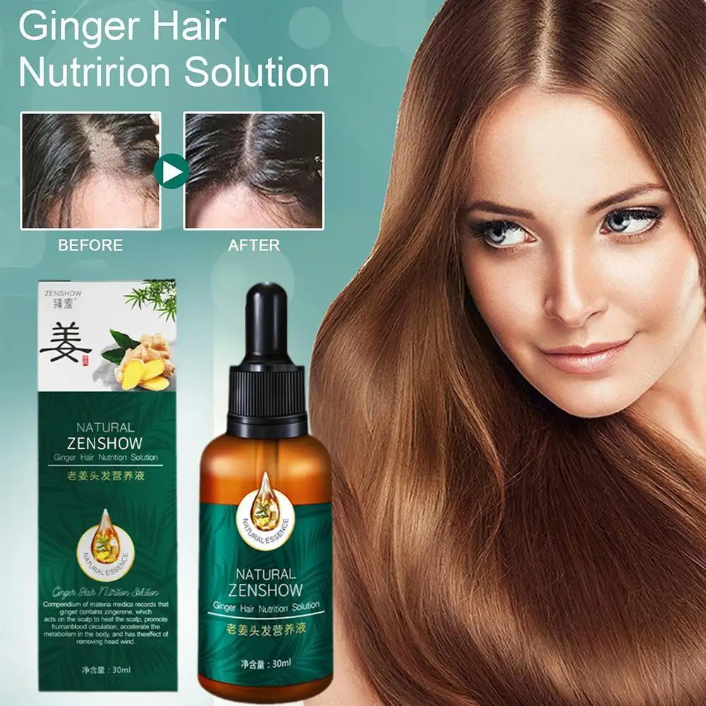 

Ginger Hair Nutrient Solution Anti Hair Loss Fast Grow Damaged Hair Hair Dry Frizz Repair Refreshing Scalp Smooth Care Nour M7O6