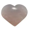 Natural Rose Quartz Heart Shaped  Pink Crystal  Polished Gem Mineral Specimen Decoration Energy Reiki Healing Stone 3