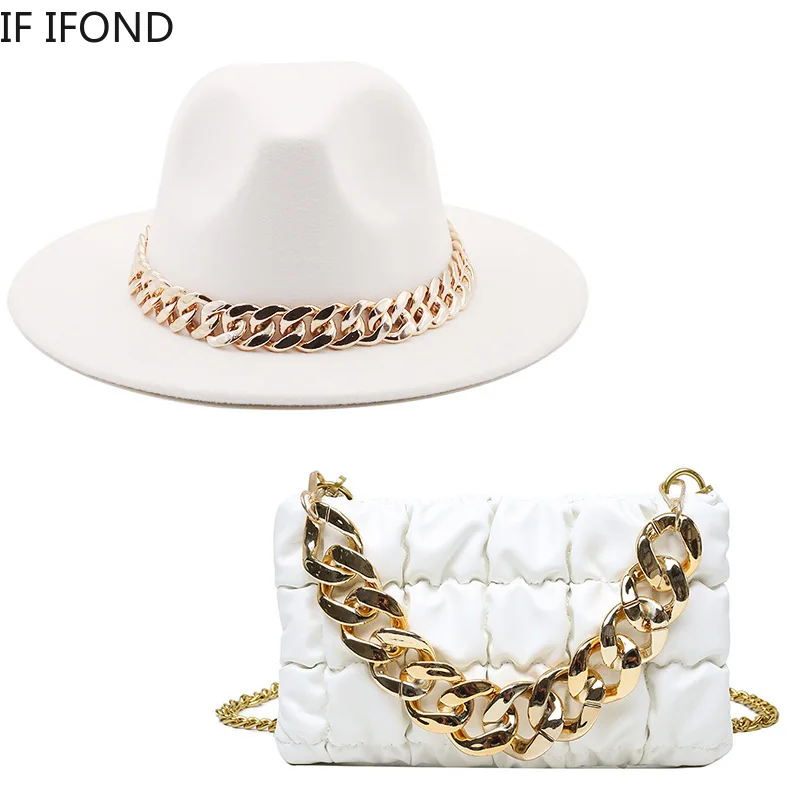 Fedora Two-piece Set Hats With Bag 5