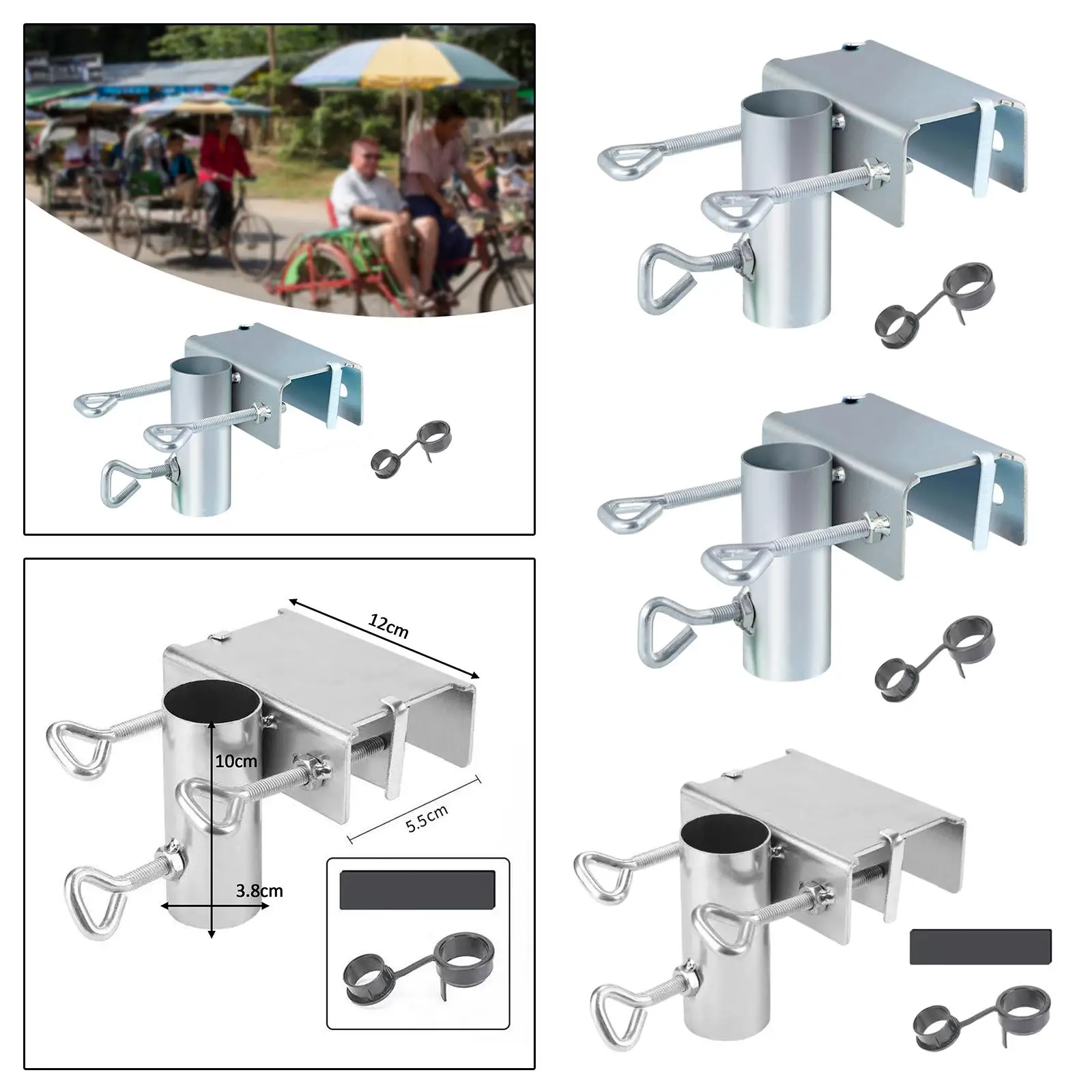 Patio Umbrella Clamp Garden Umbrella Fixed Bracket for Pool Bench Fence umbrella clamp