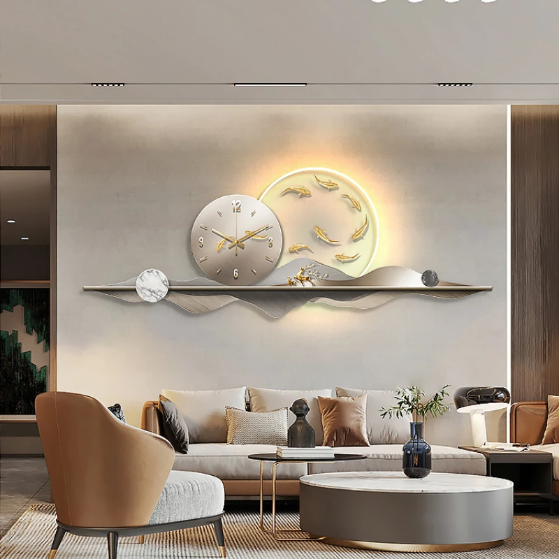 Pared Grande Relojes De PÃ©ndulo De Pared Modernos Pared Salon