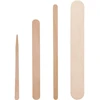 100 Pieces Disposable Wood Stick Beauty Spatulas Log Hair Removal Wax Coating and Scraping Tool Eyebrow Trimming Wooden Stick 3