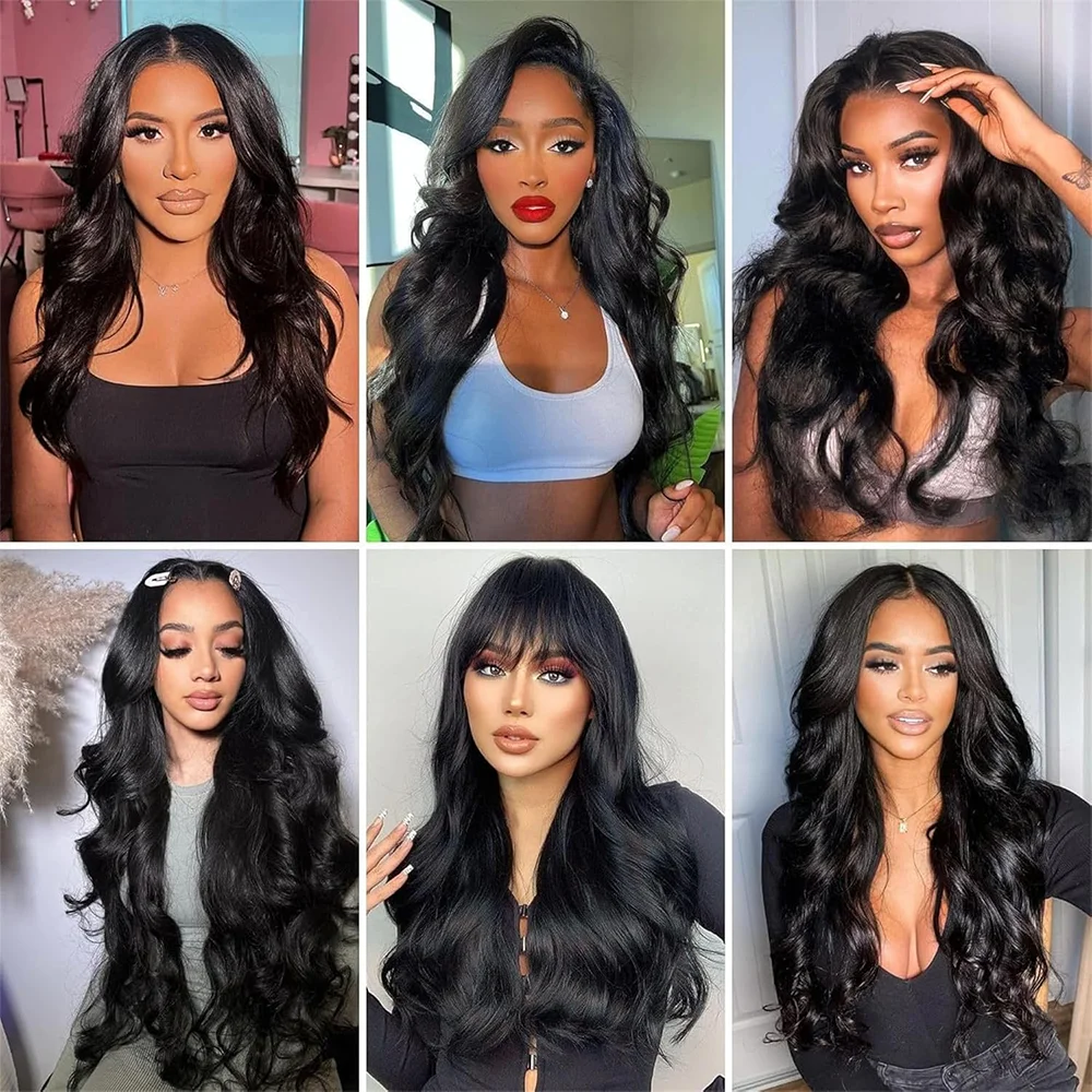 40 inch Body Wave Human Hair Bundles Brazilian Hair Bundles Natural Color 100% Human With Closure