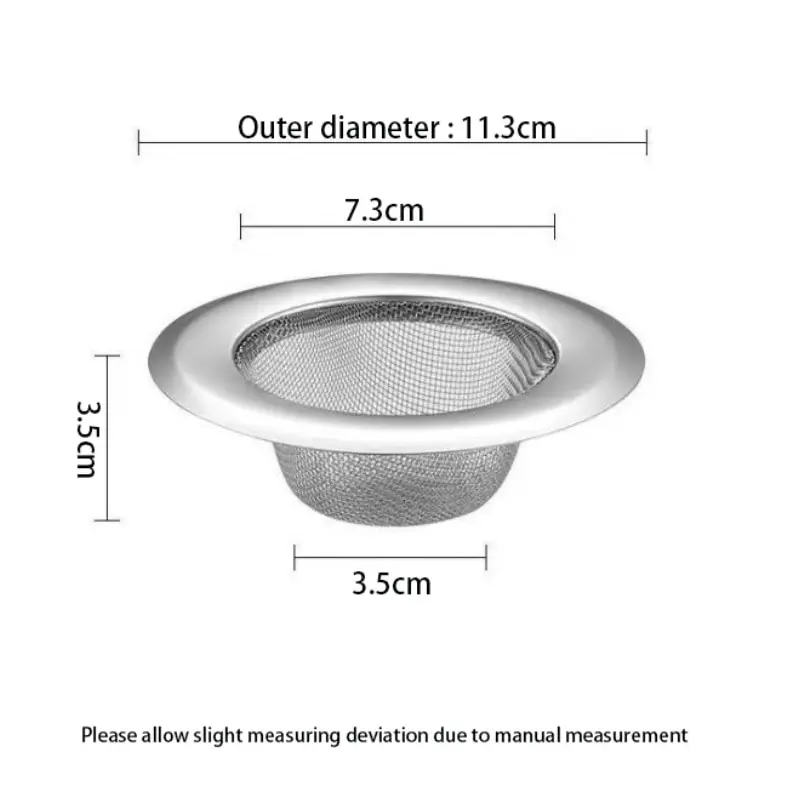 1PCS Stainless Steel Bathtub Hair Catcher Stopper Shower Drain Hole Filter Trap Kitchen Sink Strainer Floor Drain Bathroom Tool