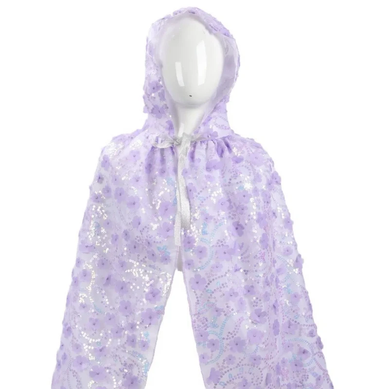 Halloween Cape Sequins Round Neck Princess Cape Children's Accessories Children's Clothing Summer Princess Series