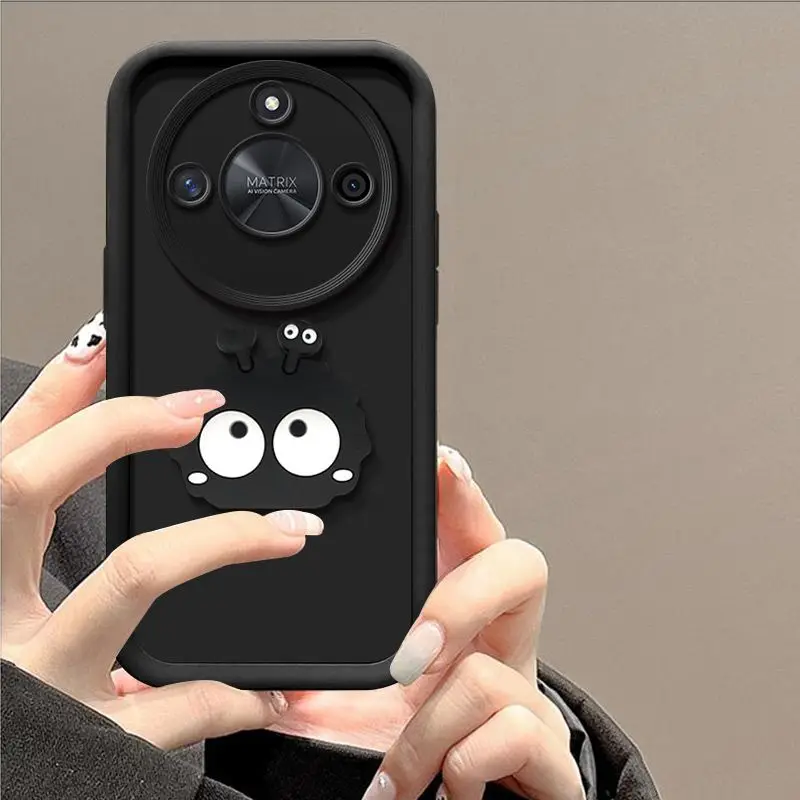 Cute 3D Eyes Hand Strap Silicone Phone Case