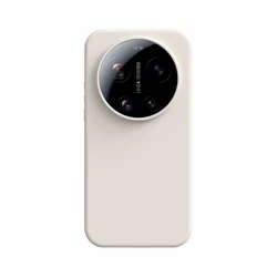 Premium Liquid Silicone Protective Case with Flocking Interior - Xiaomi 17 Ultra (Antique White)