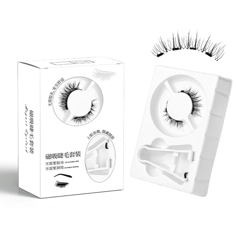 【 Magnetic eyelash set 】New light weight Magnetic False Eyelashes, glue free natural fake eyelashes mink Eyelash Beauty Makeup