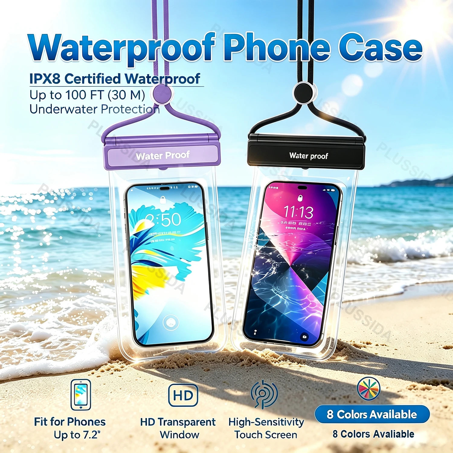 High-Durability IP68 Universal Waterproof Phone Case – Ultra Protective Water Proof Bag Cover
