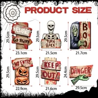 Halloween Themed Hanging Plaque with Easy-Hang Rope for Home DoorsAndParty Venue Entrances Decorative Holiday Accessory 5