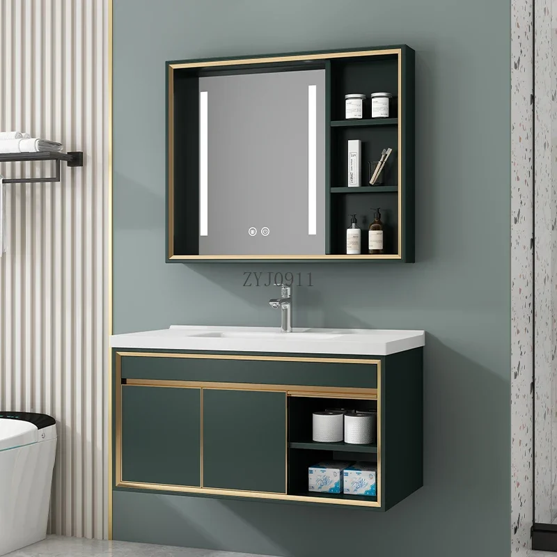 Bathroom Cabinet Combination Integrated Wash Basin Bathroom Washbasin Toilet Sink Smart Mirror Cabinet