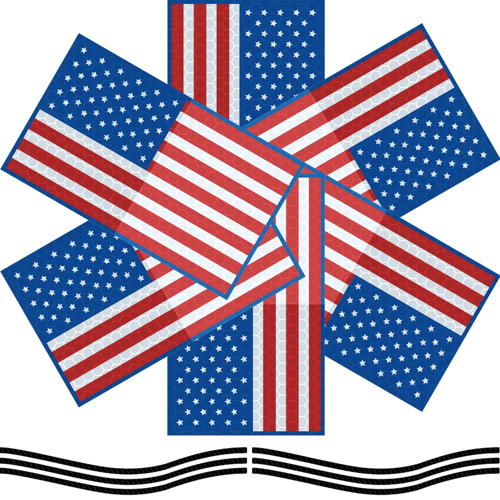 

1set Magnetic Patriotic Stickers American Flag Magnet Stickers Decoration Stickers For Car