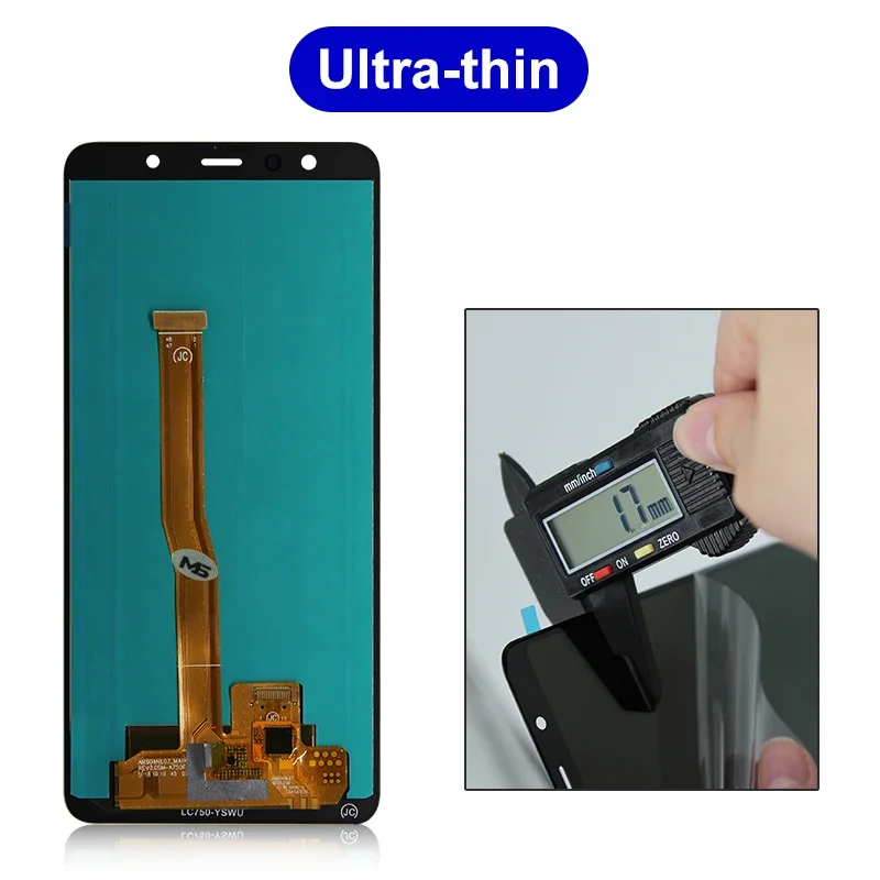 삼성 갤럭시 A750 용 슈퍼 AMOLED LCD 디스플레이, 터치 스크린 교체 부품, 갤럭시 A7 (2018) SM-A750F A750FN A750GP