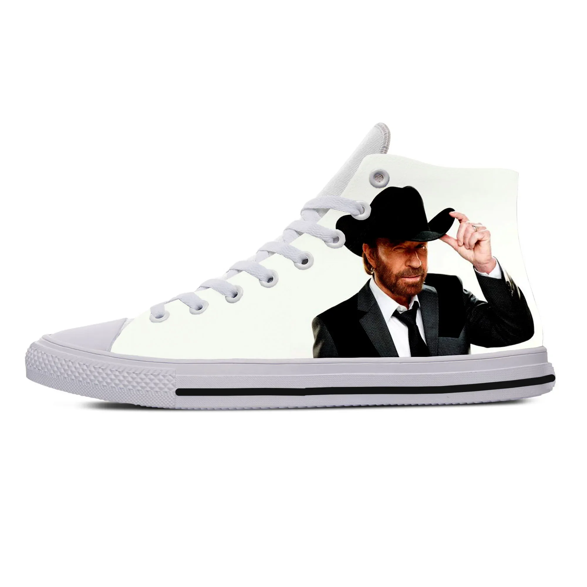 Hot Fashion 3D Chuck Norris High Sneakers Men Women Latest Shoes High Quality Casual Shoes High Help Summer Classic Board Shoes