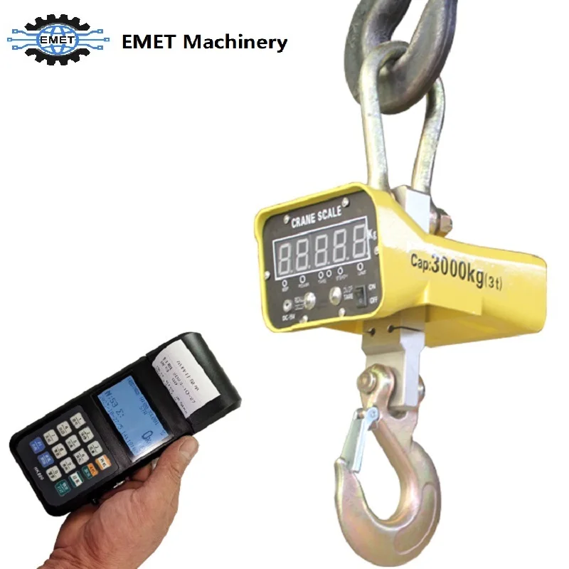 5000Kg 5 Ton Electronic Crane Scales Industrial Hanging Digital Weight
