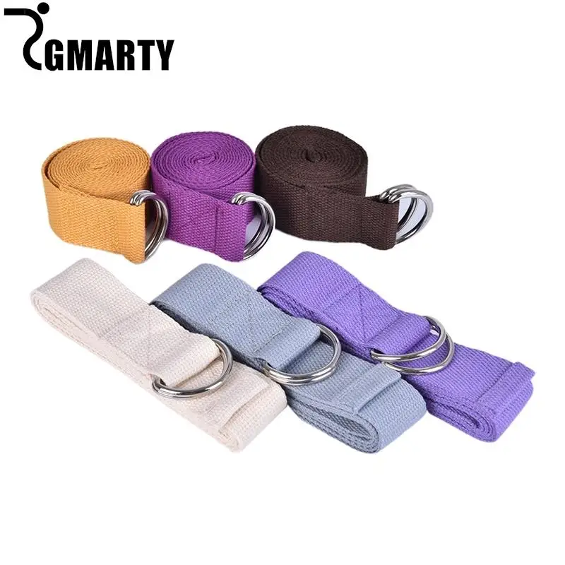 1Pc Adjustable Sport Stretch Strap D-Ring Belts Gym Waist Leg Fitness Yoga Belt