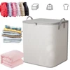 Foldable Clothes Quilt Storage Bag with Zipper Large Capacity Wardrobe Clothing Moving Luggage Bag Bedroom Dormitory Mobile Box 3