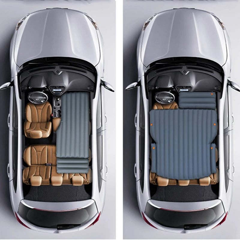 Car Travel Bed Inflatable Mattress Gap Pad Flat Front Seat PVC Slope Pad Air Mattress Bed Inflatable Couch Car Sleeping New
