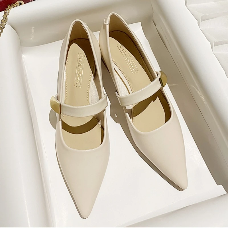 

2024 женские осенние новые роскошные дизайнерские привлекательные модные офисные повседневные женские сандалии на высоком квадратном каблуке с острым носком и пряжкой