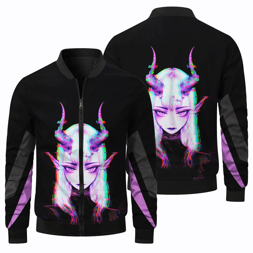 thumbnail image 1 of Nueva chaqueta de invierno con estampado de dibujos animados en 3D para hombre, para deportes al aire libre, ciclismo, abrigos para hombre, cortavientos, ropa informal de moda para hombre, 1 of 5
