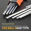 9PCS L Type Double-End Screwdriver Hex Wrench Set Allen Key Hexagon Flat Ball Torx Star Head Spanner Key Set Hand Tools 3