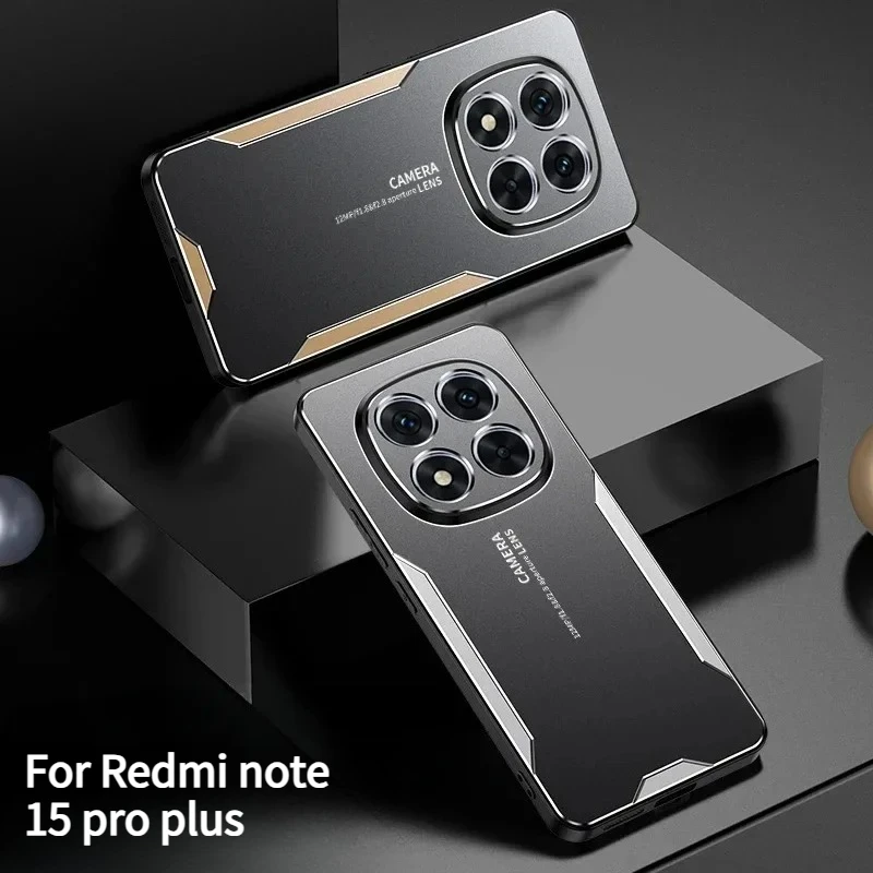 Sleek Aluminum Alloy Matte Shockproof Phone Case with Metal Camera Protector