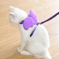 Angel Wings Pet Harness and Leash Set for Cats Puppy Rabbit Cute Cat Harnesses Kitten Accessories artículos para mascotas Lead 1