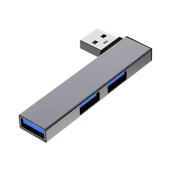 Compact Aluminum USB Hub with 3 - Port Expansion and Dual - Speed Connectivity (G - USB)