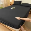 High Quality Fitted Sheet Single Double King Queen Size Mattress Cover With Elastic Band Bed Sheet 90/120/150/180 Fit Sheet 2