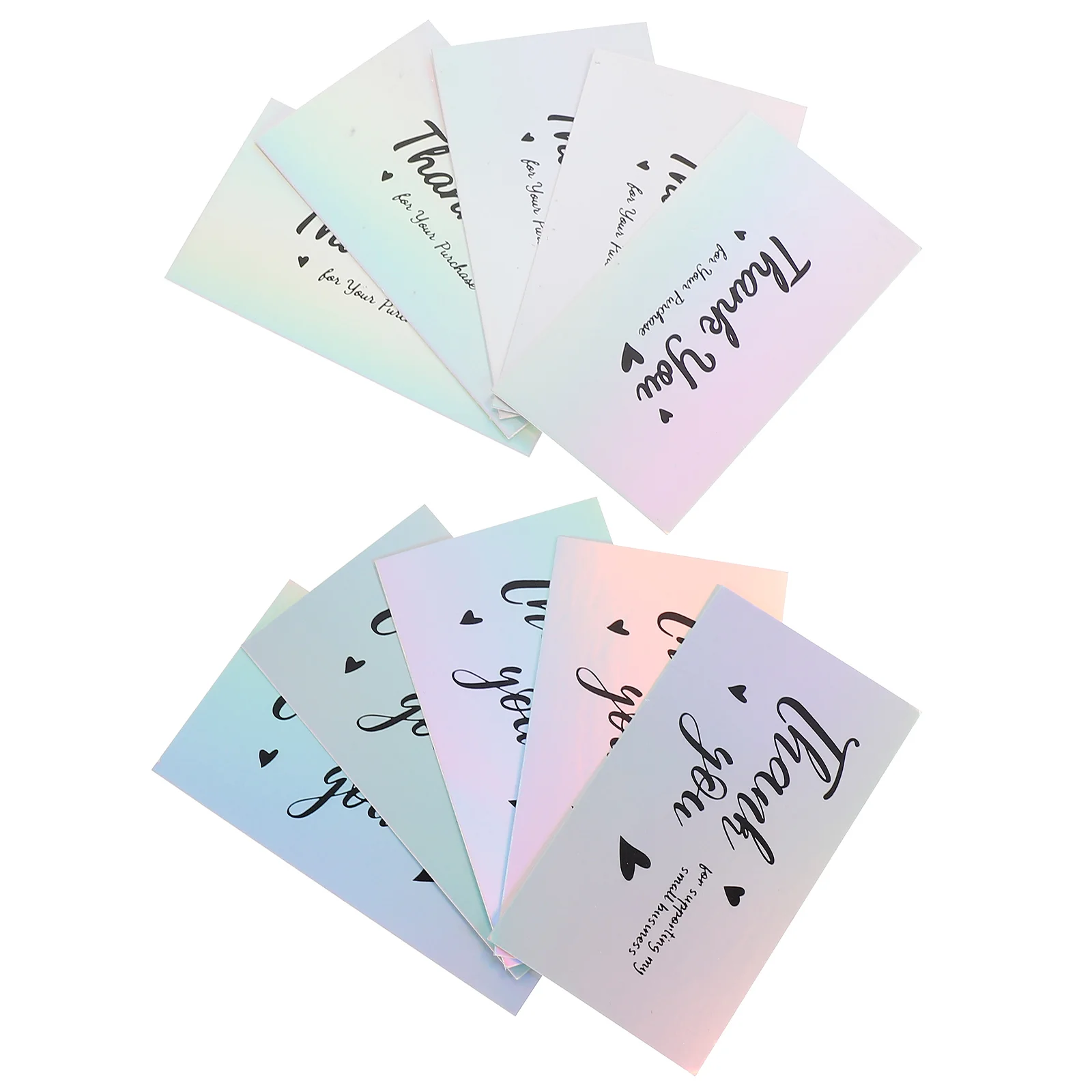 

Thanks Greeting Cards- Business Shopping Cards Shopping Holographic Thanks Greeting Cards 50pcs