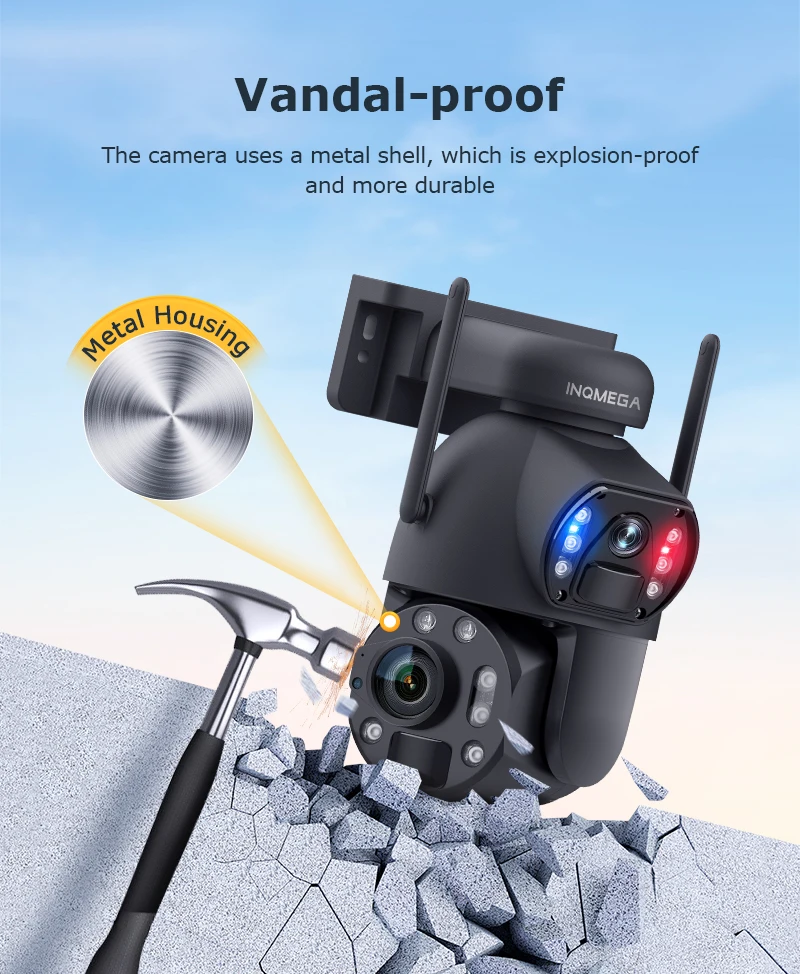 INQMEGA 12MP 50X Solar Camera with Wifi/4G, Support Human - Main Image