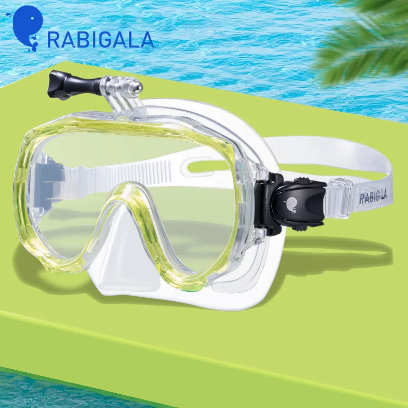 Adult Goggles Snorkelling Mask Built-in Camera Mount Diving Goggles