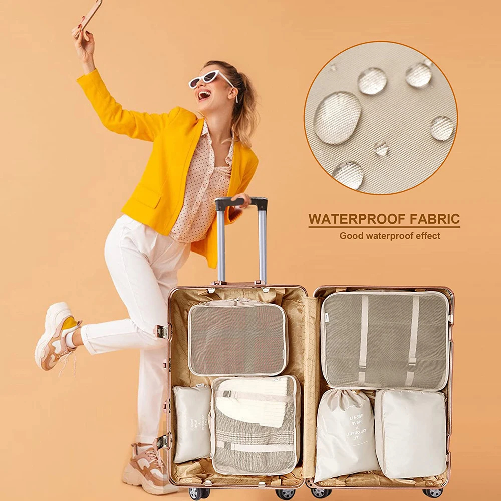 Organizadores De Equipaje Set De Bolsas Para Viaje Kit X7