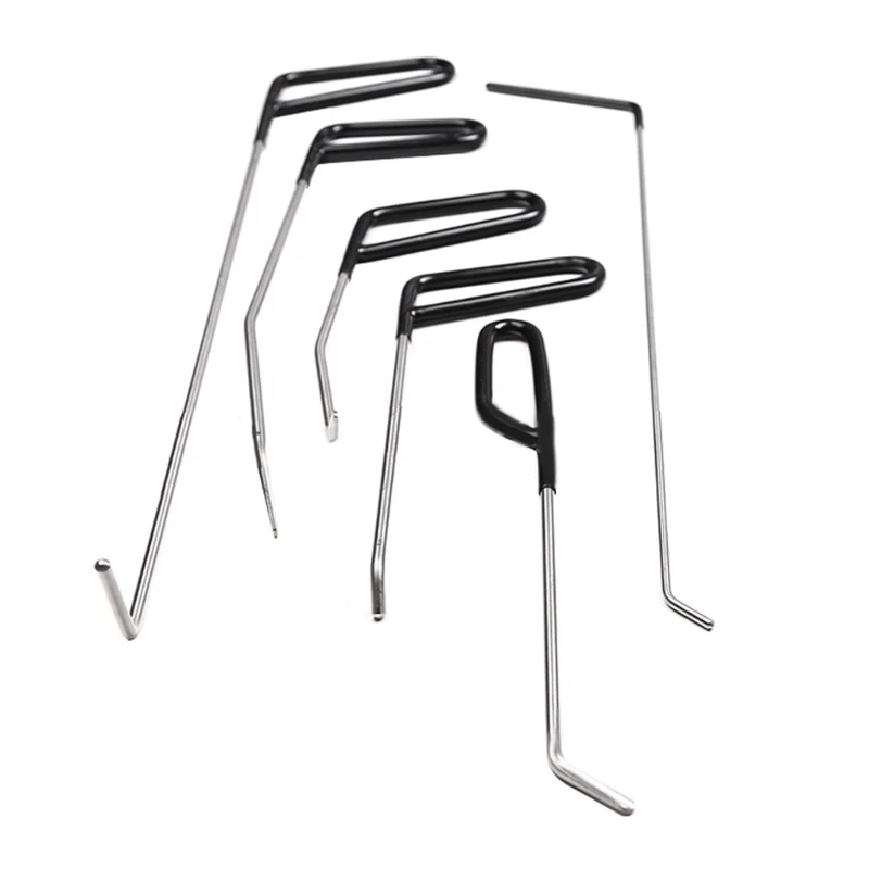 

D7WD Dent Removal Tool Car Dent Repair Hooks Stainless Steel Push Rods Dent Remover