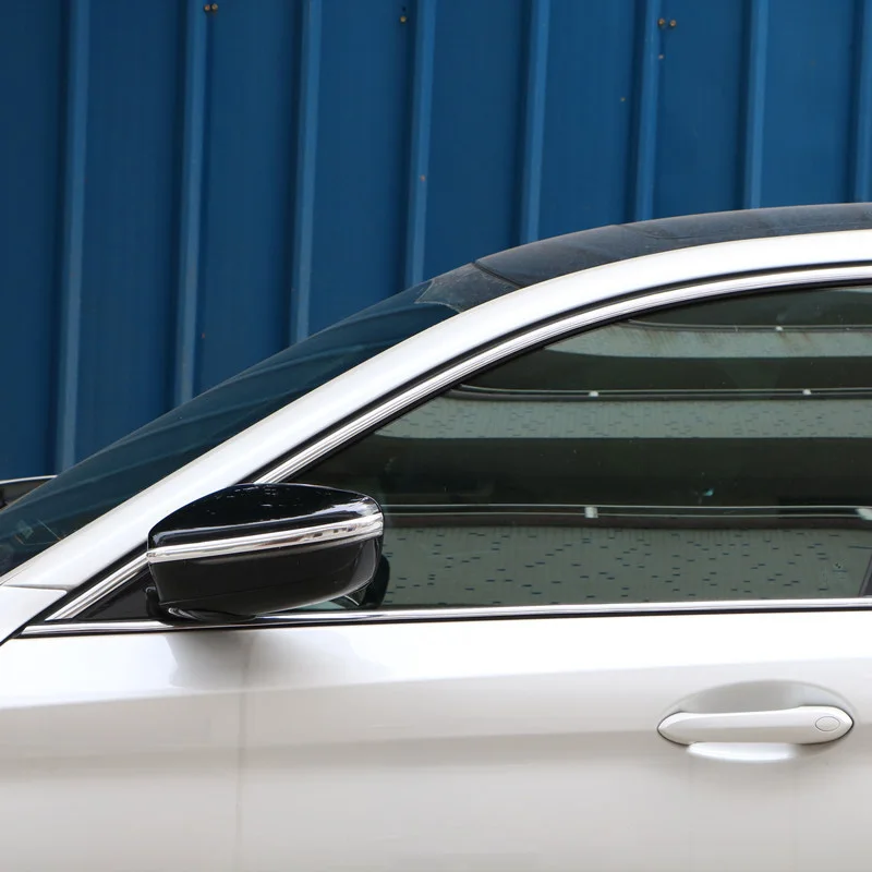Car Window Trim Stickers Car Window Trim Car Window Protector Strip Car Bumper Accessories Blue Film Car Window Chrome Bright Strip Front Bumper Anti-Collision Strip Body Frame Body Modification Medium Mesh Trim