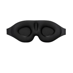 Enhanced Sleep Mask with Adjustable Strap - Memory Foam Eye Mask for Light Blocking and Relaxation (Black)