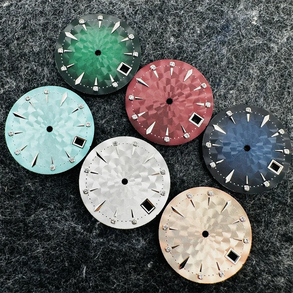 Elegant 29mm Diamond-Accented Ladies' Watch Dial with Calendar Feature