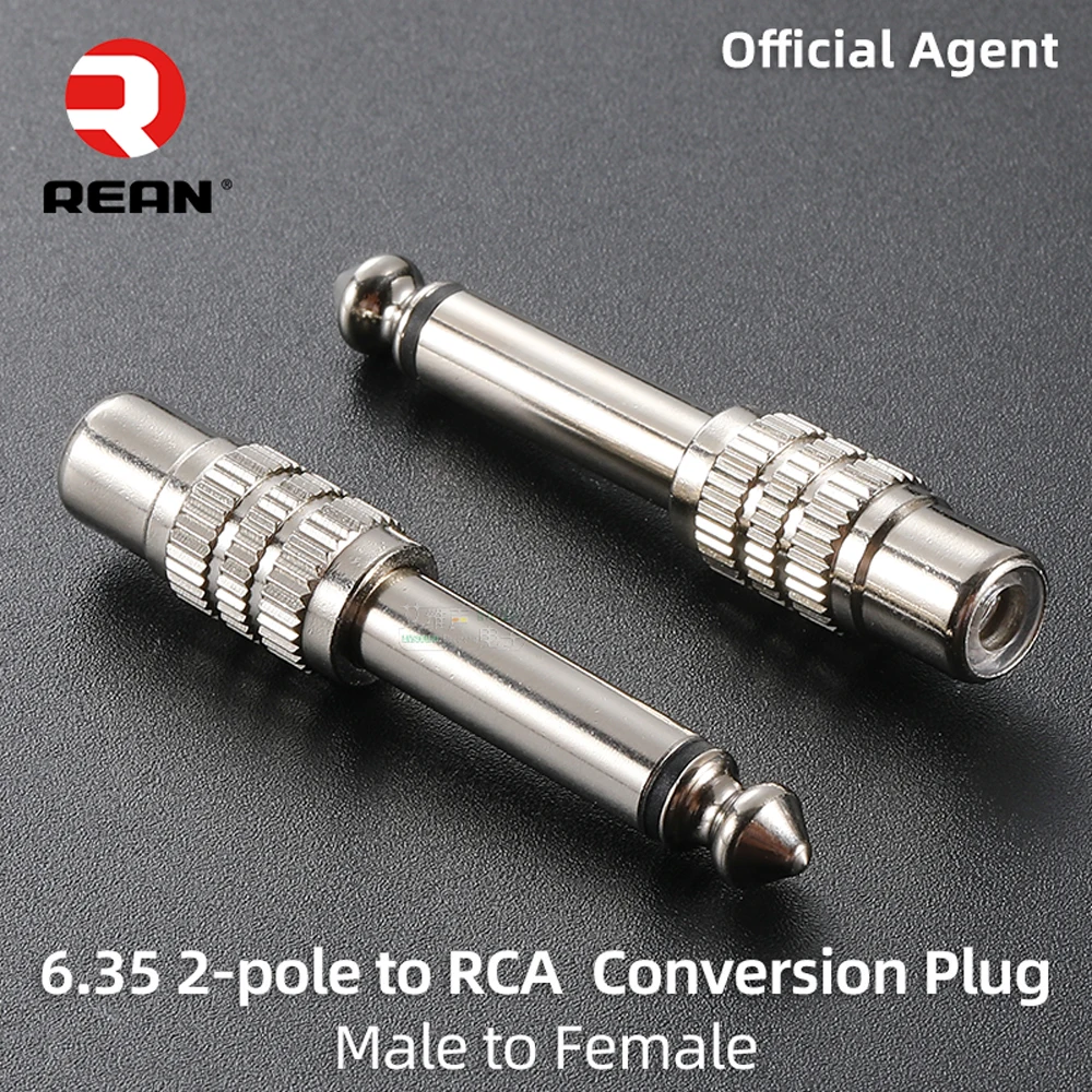 NEUTRIK's REAN Jack TS 6.35mm to Phono RCA Adapter Mixer Audio Video ...