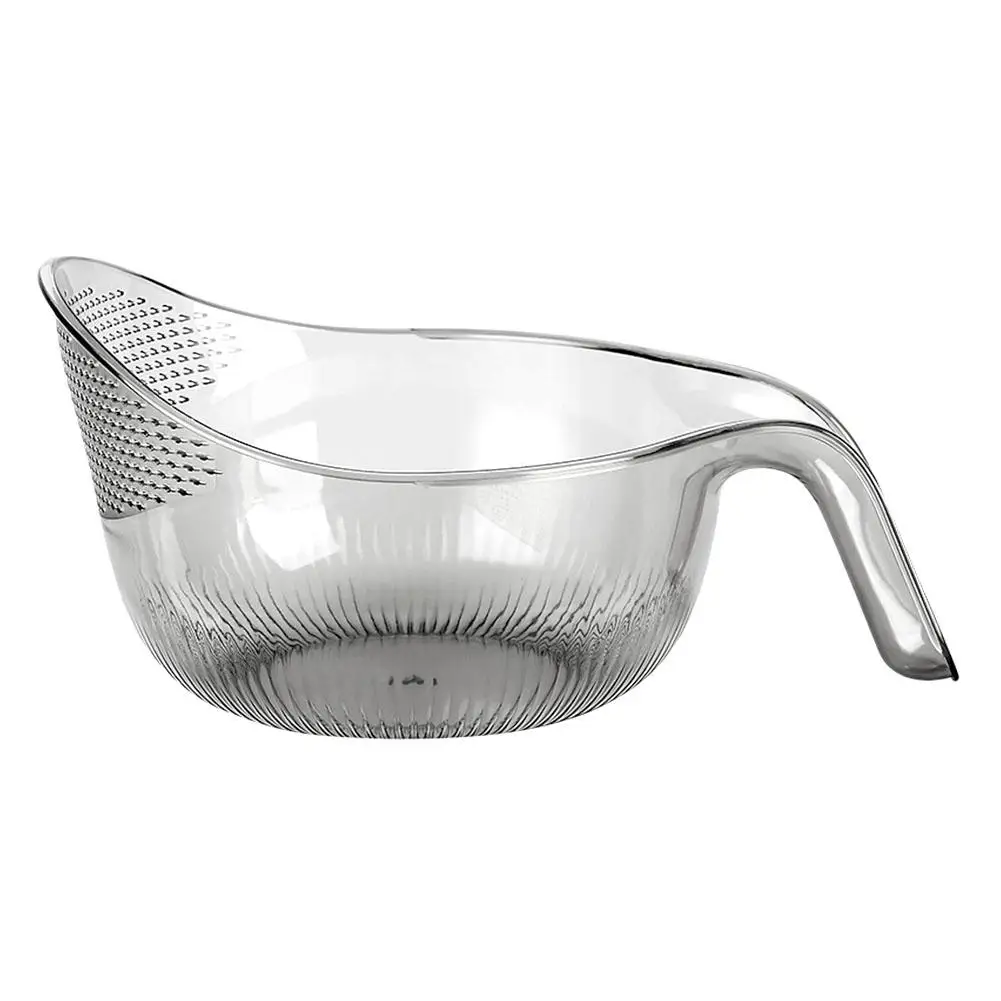 Rice Sieve Strainer Plastic Filter Kitchen Drain Basket Rice Tools Dining Home Strainer Gadgets Handle Bar With Bowl Garden B7o8 images - 6